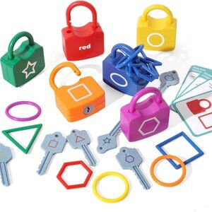Educational Letter Combination-with 26 Locks, 26 Keys Montessori Preschool Alpha